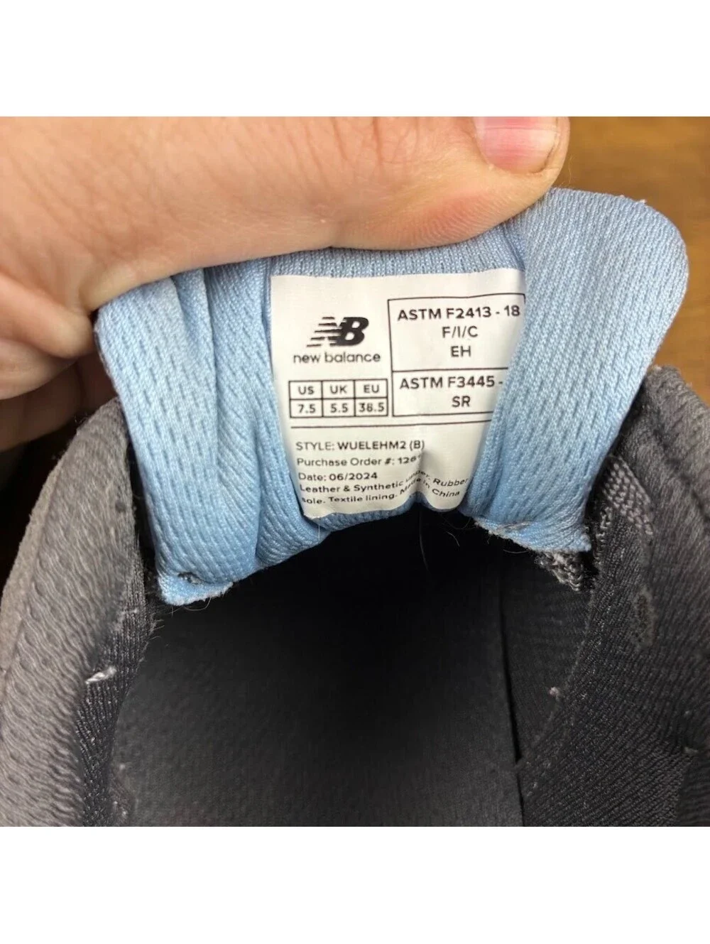 New Balance Elite Lite Mens Size 7.5 B Gray Composite Toe Safety Work Shoes